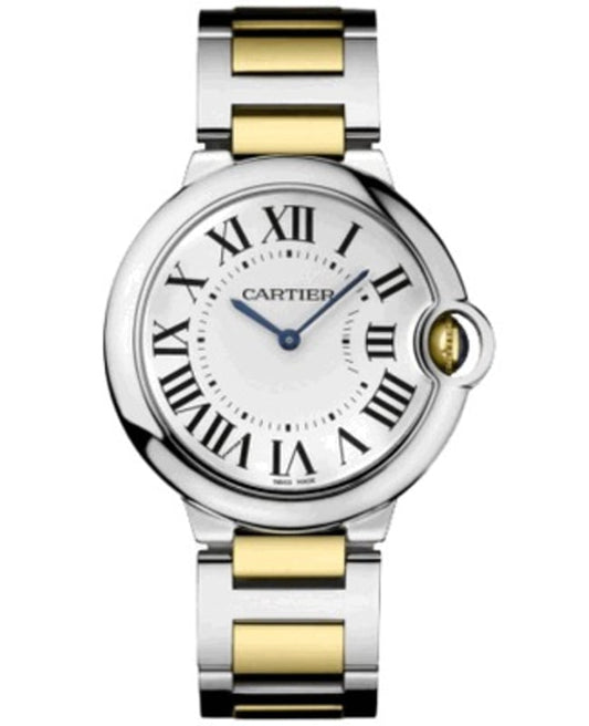 Cartier Ballon Bleu de Cartier Silver Dial Two Tone Steel Strap Watch for Unisex Watch - W69008Z3