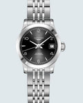 Longines Record Automatic Black Dial Silver Steel Strap Watch for Men - L2.821.4.56.6
