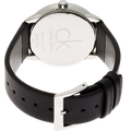 Calvin Klein Minimal Grey Dial Black Leather Strap Watch for Men - K3M221C4