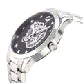 Gucci G Timeless Tiger Black Dial Silver Steel Strap Watch For Women - YA1264125