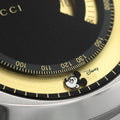 Gucci Grip Chronograph Disney Black Dial Silver Steel Strap Watch For Men - YA157307