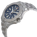 Breitling Colt Automatic Blue Dial Silver Steel Strap Mens Watch - A1738811/C906/173A