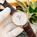Tissot T Classic Tradition White Dial Brown Leather Strap Watch For Men - T063.610.36.037.00