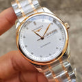 Longines Master Collection Automatic Diamonds White Dial Two Tone Steel Strap Watch for Men - L2.755.5.97.7