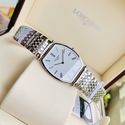 Longines La Grande Classique De Longines White Dial Silver Mesh Bracelet Watch for Women - L4.205.4.12.6