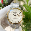 Tissot Luxury Powermatic 80 Gold Dial Silver Steel Strap Watch For Men - T086.407.22.261.00