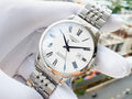 Longines Record Automatic White Dial Silver Steel Strap Watch for Men - L2.821.4.11.6