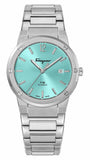 Salvatore Ferragamo SFDT02323 F-80 Classic Men's Watch – Tiffany Blue Dial & Silver Steel Strap