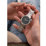 Guess Scope Black Dial Silver Steel Strap Watch for Men - GW0427G1