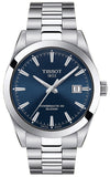 Tissot T127.407.11.041.00 Gentleman Powermatic 80 Silicium Automatic Men's Watch – Blue Dial & Silver Steel Bracelet