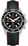 Breitling Superocean Chronograph II 44 A1334102/BA81 Men's Automatic Watch – Black Dial with Black Leather Bracelet