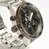 Nixon 51-30 Chrono Grey Dial Silver Steel Strap Watch for Men - A083-1762