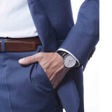 Daniel Wellington Classic Sheffield DW00100020 Men's Watch – White Dial with Black Leather Strap