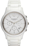 Emporio Armani AR1453 Ceramica Chronograph Men's Watch – White Dial & White Ceramic Strap