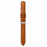 Michele Serein Silver Dial Brown Leather Strap Watch for Women - MWW21B000010