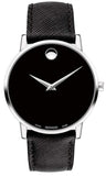 Movado 0607194 Museum Classic Men's Watch – Black Dial & Black Leather Strap