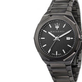 Maserati Stile Quartz Black Dial Black Steel Strap Watch For Men - R8853142001