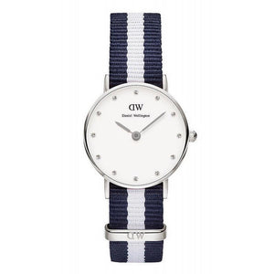 Daniel Wellington Classy Glasgow White Dial Two Tone NATO Strap Watch For Women - DW00100074