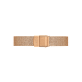 Daniel Wellington Quadro Pressed Melrose White Dial Rose Gold Mesh Strap Watch For Women - DW00100465