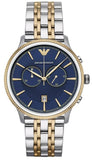 Emporio Armani AR1847 Classic Men's Watch – Blue Dial & Two-Tone Steel Strap