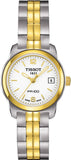 Tissot T Classic PR100 T049.210.22.017.00 Gold Plated Quartz Women's Watch – White Dial & Two-tone Steel Strap