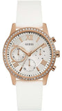 Guess W1135L1 Solar Women's Watch – White Dial & White Rubber Strap