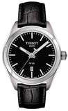 Tissot T101.210.16.051.00 PR 100 Lady Quartz Sport Chic Women’s Watch – Black Dial & Black Leather Strap