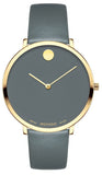 Movado 0607140 70th Anniversary Special Edition Quartz Women's Watch – Grey Dial & Grey Leather Strap