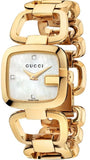 Gucci YA125513 G-Gucci Diamonds Women's Watch – Mother of Pearl Dial & Yellow Gold Steel Bracelet