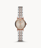 Emporio Armani Gianni T Bar Grey Dial Two Tone Steel Strap Watch For Women - AR1841