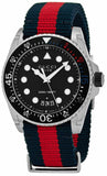 Gucci YA136210 Dive Men's Watch – Black Dial & Red-Blue Nylon Strap