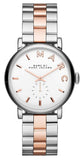 Marc Jacobs MBM3312 Baker Quartz Women’s Watch – White Dial & Two-Tone Steel Strap