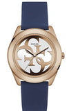 Guess W0911L6 G Twist Women's Watch – White Dial & Blue Silicone Strap