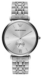 Emporio Armani AR1819 Classic Quartz Men's Watch – Silver Dial & Silver Steel Strap