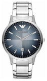 Emporio Armani AR2472 Renato Men's Watch – Blue Dial & Silver Steel Strap