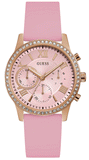 Guess W1135L2 Solar Women's Watch – Rose Gold Dial & Pink Rubber Strap