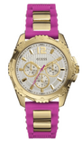 Guess W0325L3 Intrepid Women's Watch – White Dial & Two-Tone Silicone Strap
