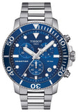 Tissot T120.417.11.041.00 Seastar 1000 Chronograph Men's Watch – Blue Dial & Silver Steel Strap
