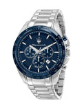 Maserati R8873612043 Traguardo Chronograph Men’s Watch – Blue Dial & Stainless Steel Bracelet, 45mm