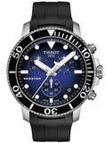 Tissot T120.417.17.041.00 Seastar 1000 Chronograph Men's Watch – Blue Dial & Black Rubber Strap