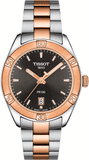 Tissot T101.910.22.061.00 PR 100 Sport Chic Quartz Women's Watch – Anthracite Dial & Two-Tone Steel Strap