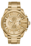 Diesel DZ4360 Mega Chief Chronograph Men's Watch – Gold Dial & Gold Stainless Steel Strap