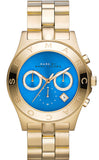 Marc Jacobs MBM3307 Blade Chronograph Women’s Watch – Blue Dial & Gold Steel Strap