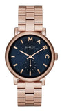 Marc Jacobs MBM3330 Baker Quartz Women’s Watch – Blue Dial & Rose Gold Steel Strap