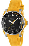 Gucci YA136319 Dive Men's Watch – Black Dial & Yellow Rubber Strap