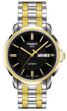 Tissot T065.430.22.051.00 Automatics III Day Date Men's Watch – Black Dial & Two-Tone Steel Bracelet