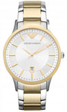 Emporio Armani AR2449 Renato Quartz Men's Watch – Silver Dial & Two-Tone Steel Strap