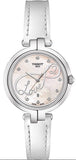 Tissot T094.210.16.111.01 T Trend Flamingo Valentines Quartz Women's Watch – Mother of Pearl White Dial & White Leather Strap