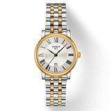 Tissot T Classic Carson Lady Premium Silver Dial Two Tone Steel Strap Watch For Women - T122.210.22.033.00