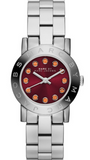 Marc Jacobs MBM3333 Amy Quartz Women’s Watch – Red Dial & Silver Steel Strap